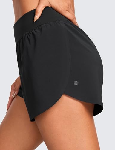 CRZ YOGA High Waisted Split Running Shorts 3"
