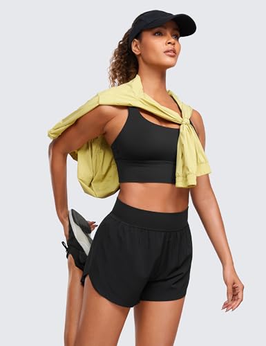 CRZ YOGA High Waisted Split Running Shorts 3"