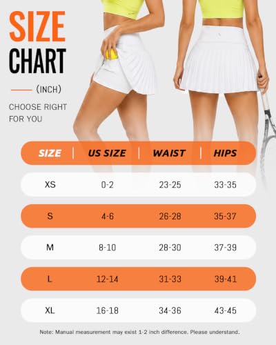Pleated Tennis Skirt for Women Athletic Golf Skorts with Pockets Shorts