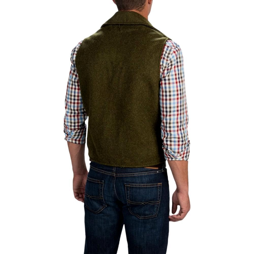 Filson Men's Mackinaw Wool Western Vest, Forest Green, Small