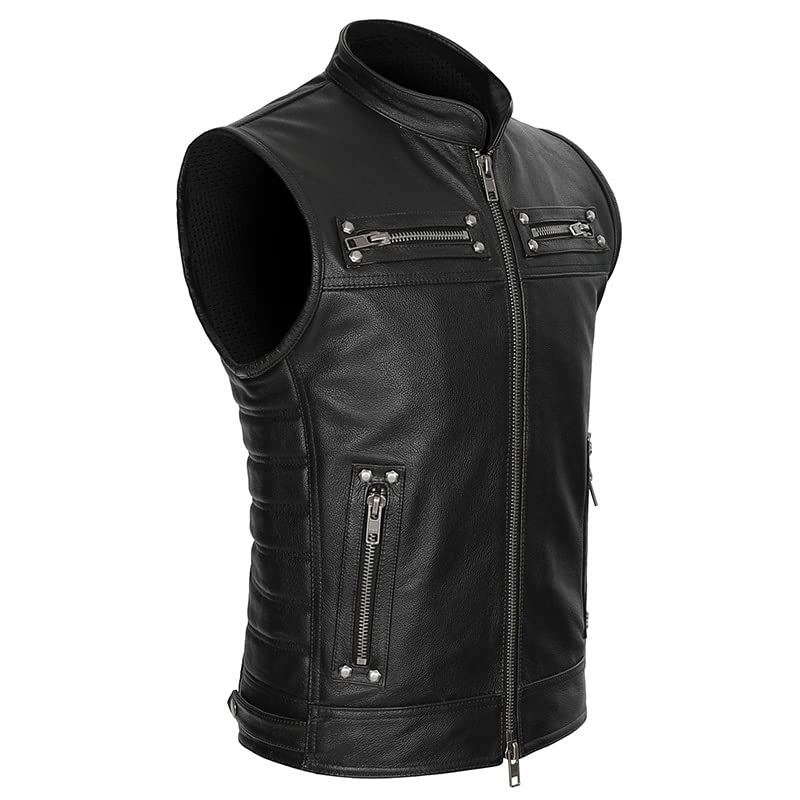 Men’s Slim-Fit Motorcycle Vest