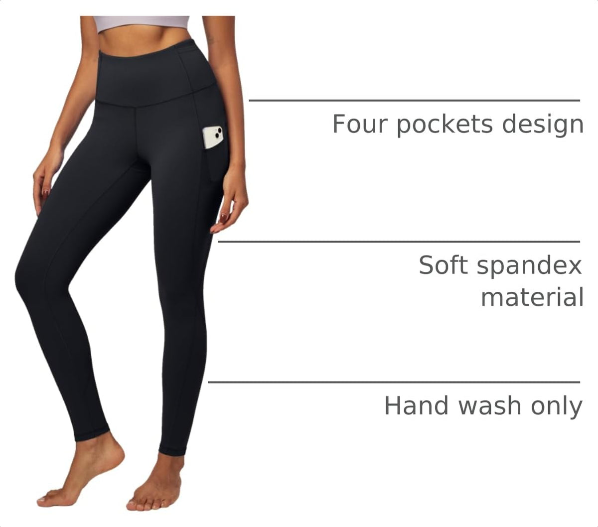 Women’s Pocket Tummy-Control Leggings
