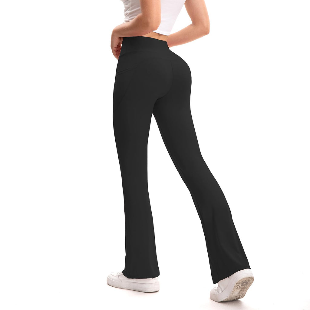 Shgiloo 3 Packs Women's Flare Leggings Yoga Pants with Pockets
