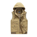 Men’s Hooded Multi-Pocket Fleece Vest