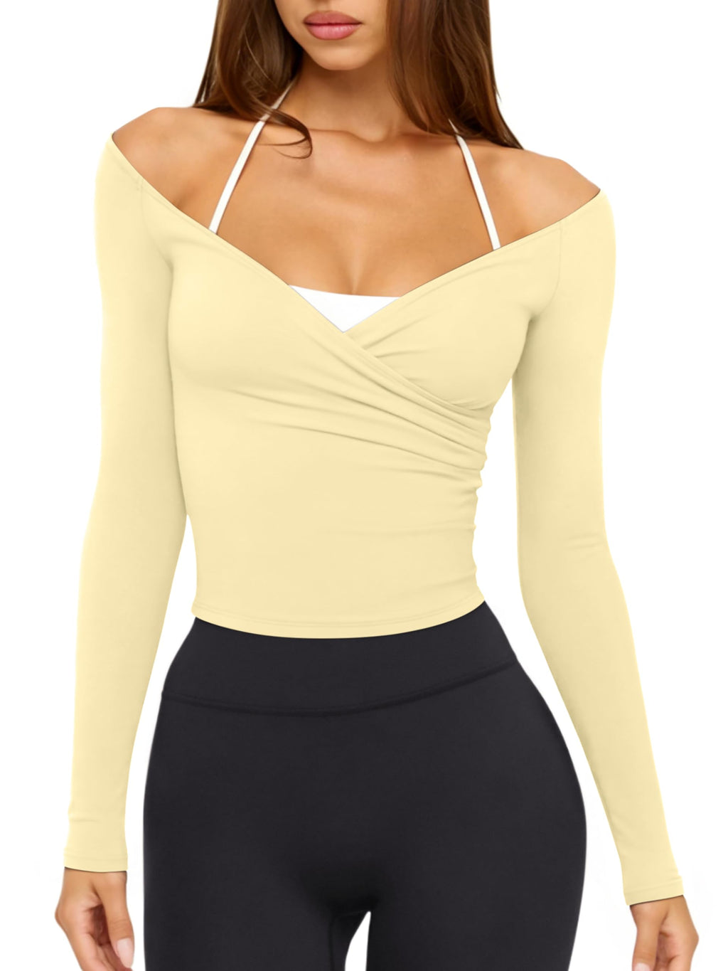 Women's V-Neck Wrap Workout Top