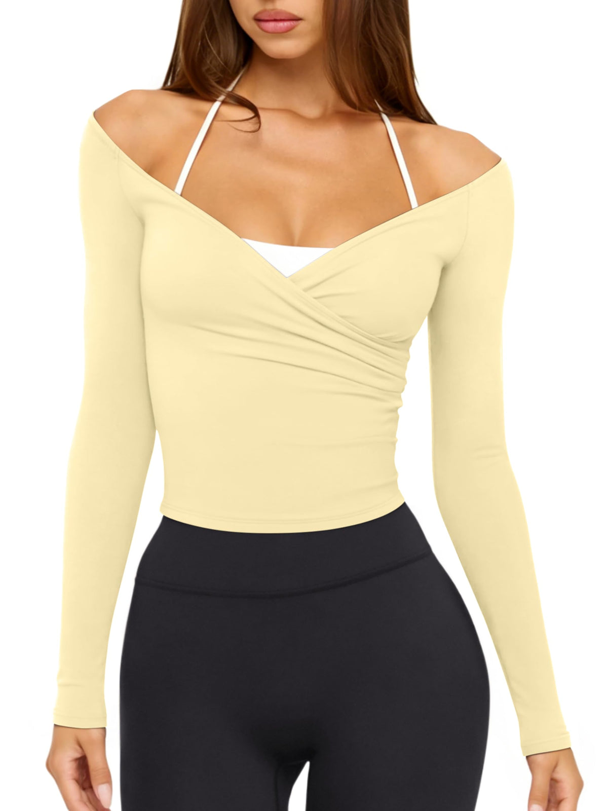 Women's V-Neck Wrap Workout Top