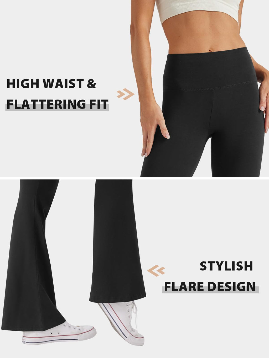 SEAJOJO Women's Flare Yoga Pants High Waist Bootcut Leggings