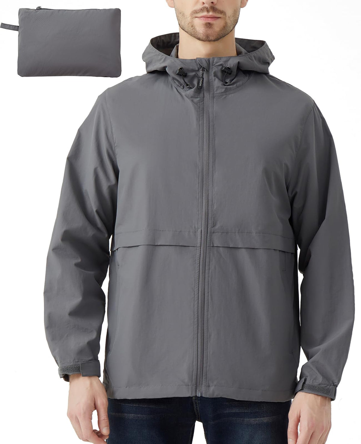 Men’s Packable Hooded Windbreaker
