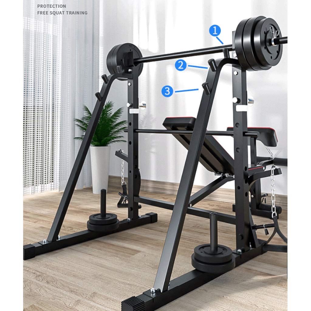 Adjustable Weight Bench & Squat Rack Set