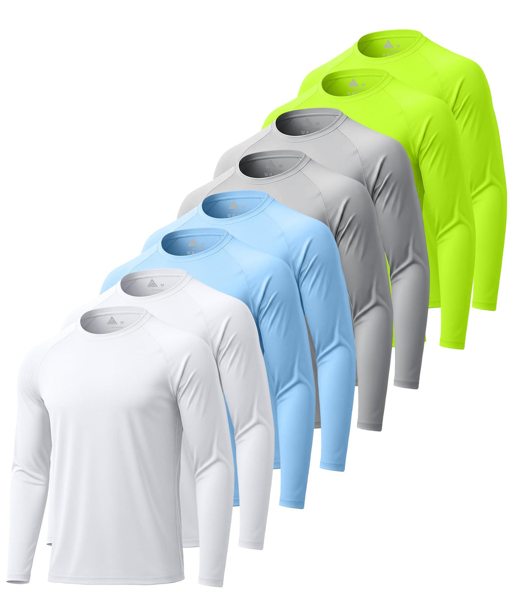 Mens Long Sleeve Tee Shirts Sun Protection Fast Dry