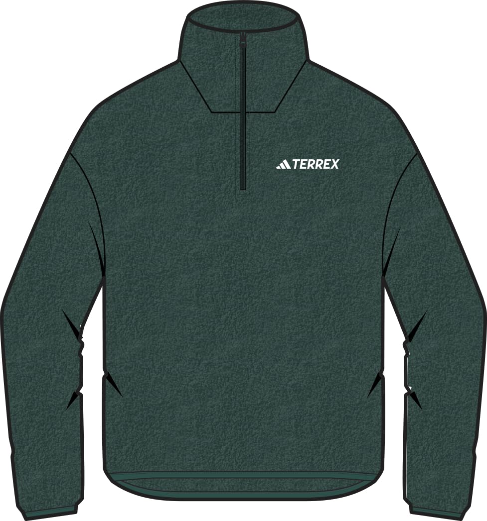 adidas Men's Terrex Multi Essentials Half-zip Fleece Hiking Jacket