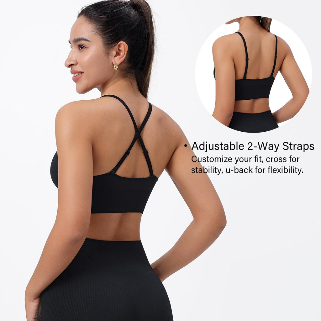 Women's Seamless V-Neck Sports Bra