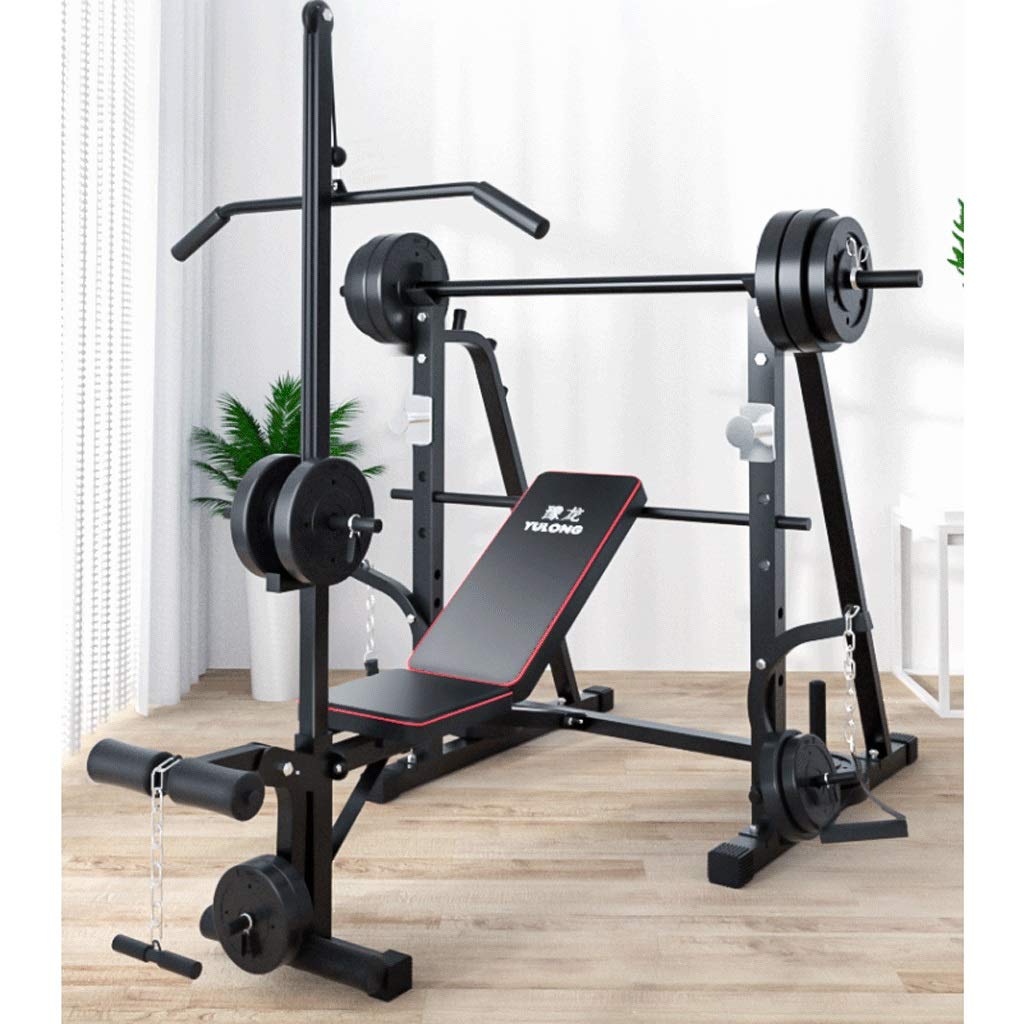 Adjustable Weight Bench & Squat Rack Set