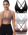 Women's Seamless V-Neck Sports Bra