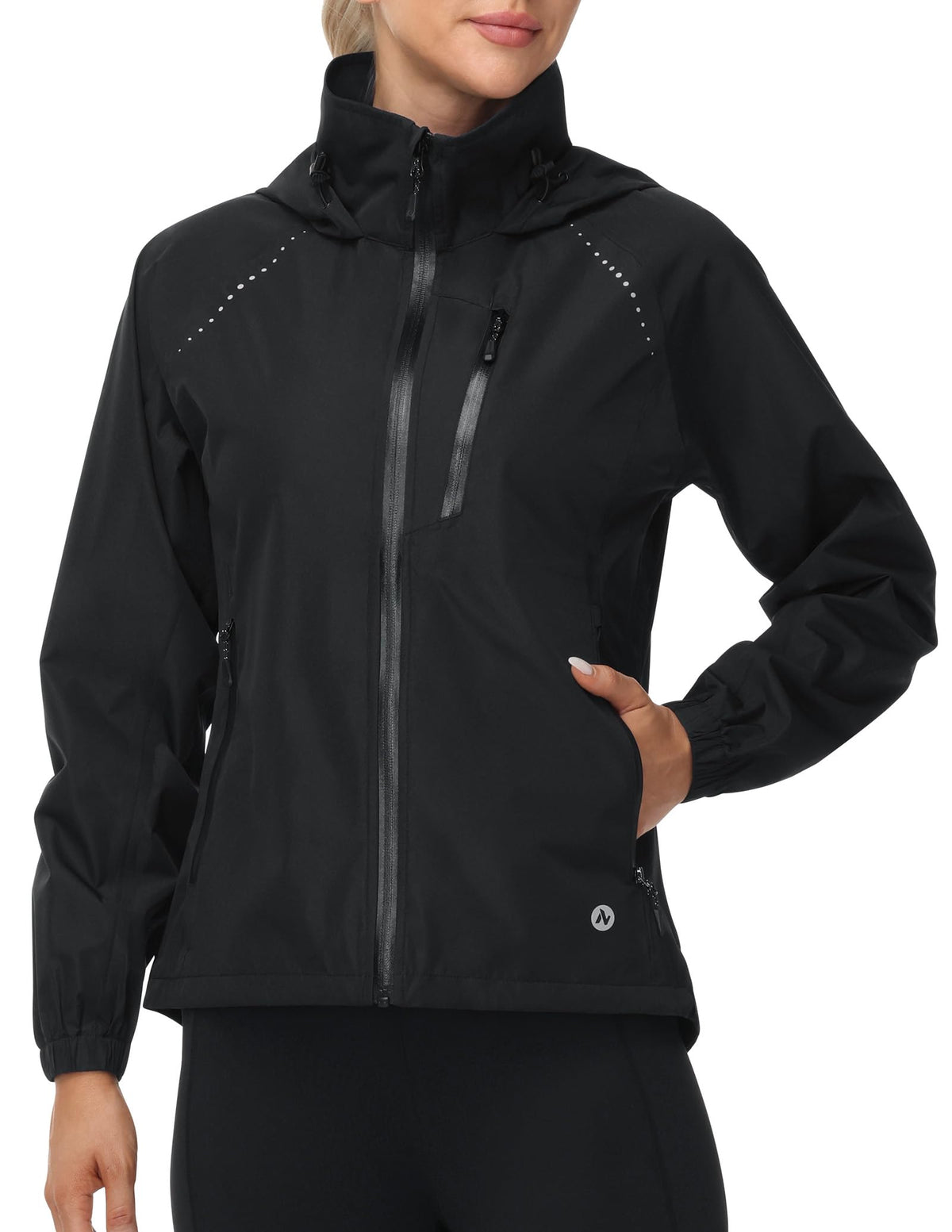 Nepest Womens Cycling Rain Jackets Biking Windbreaker with Hood UPF 50+