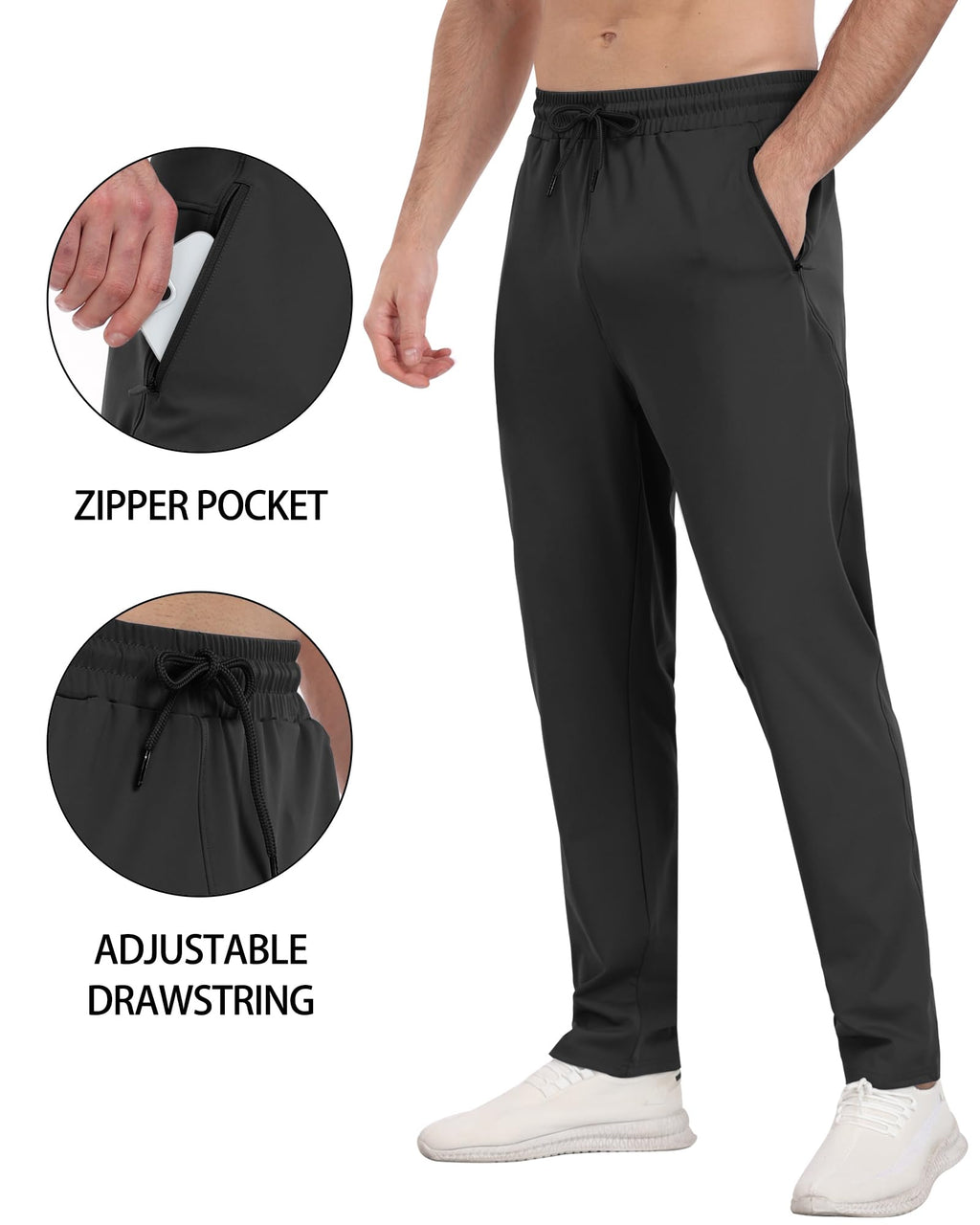 Men’s Zipper Pocket Athletic Joggers