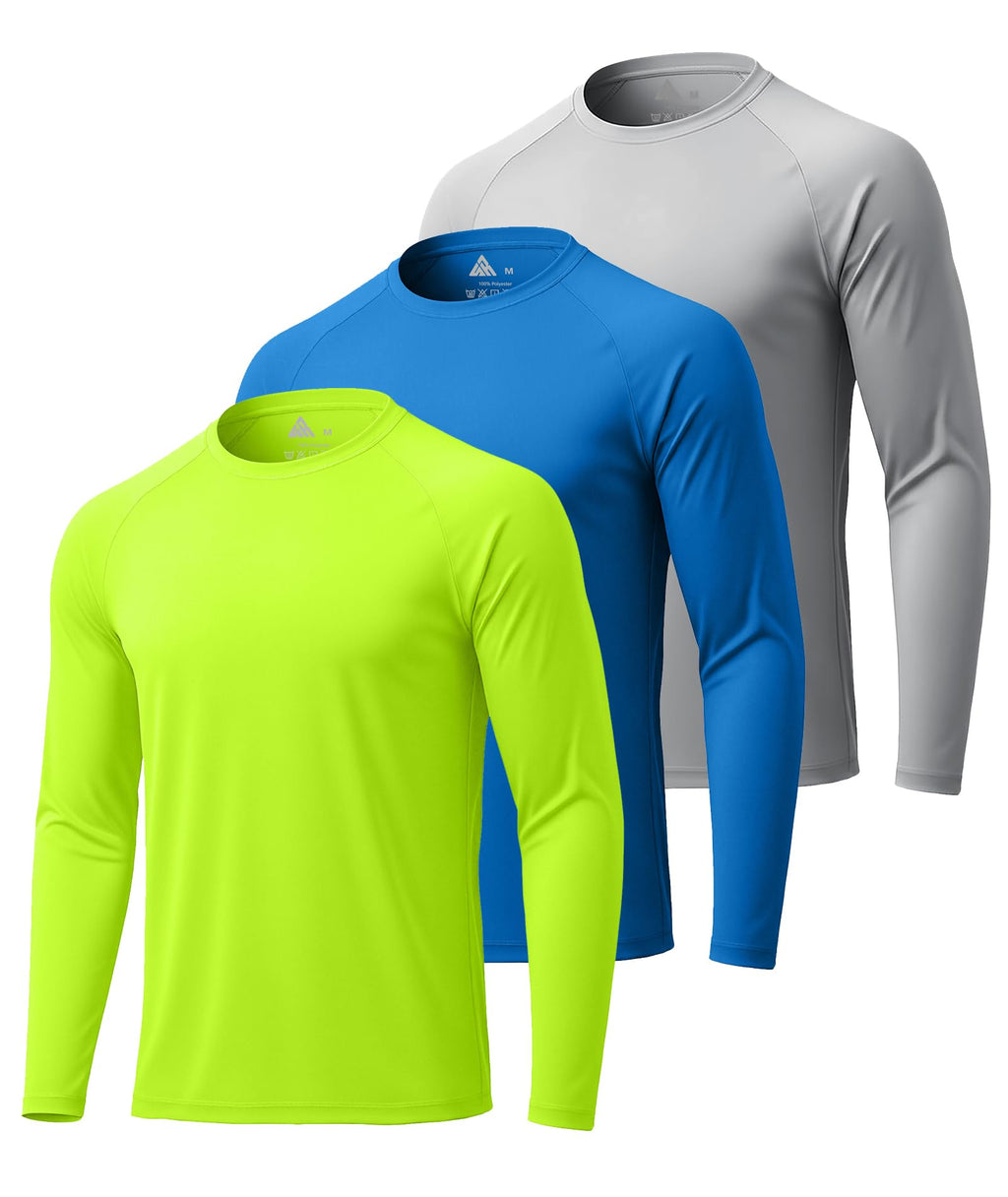 Mens Long Sleeve Tee Shirts Sun Protection Fast Dry