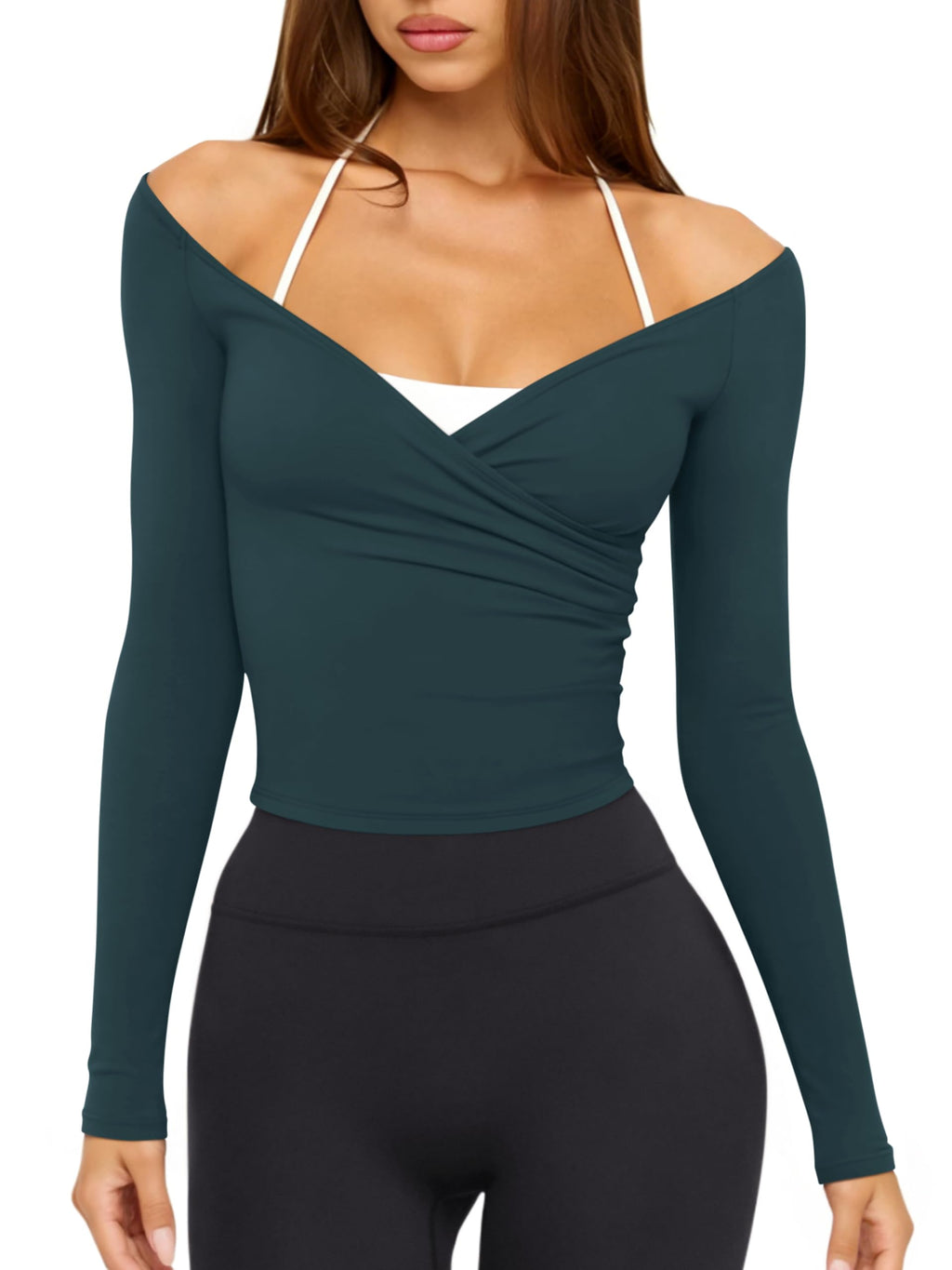 Women's V-Neck Wrap Workout Top