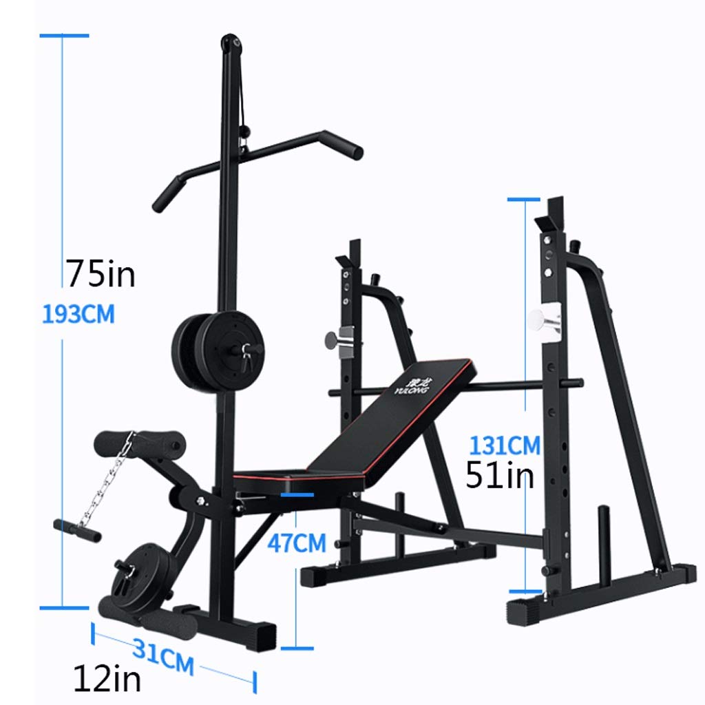 Adjustable Weight Bench & Squat Rack Set