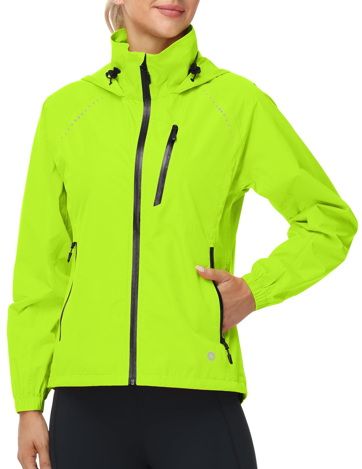 Nepest Womens Cycling Rain Jackets Biking Windbreaker with Hood UPF 50+