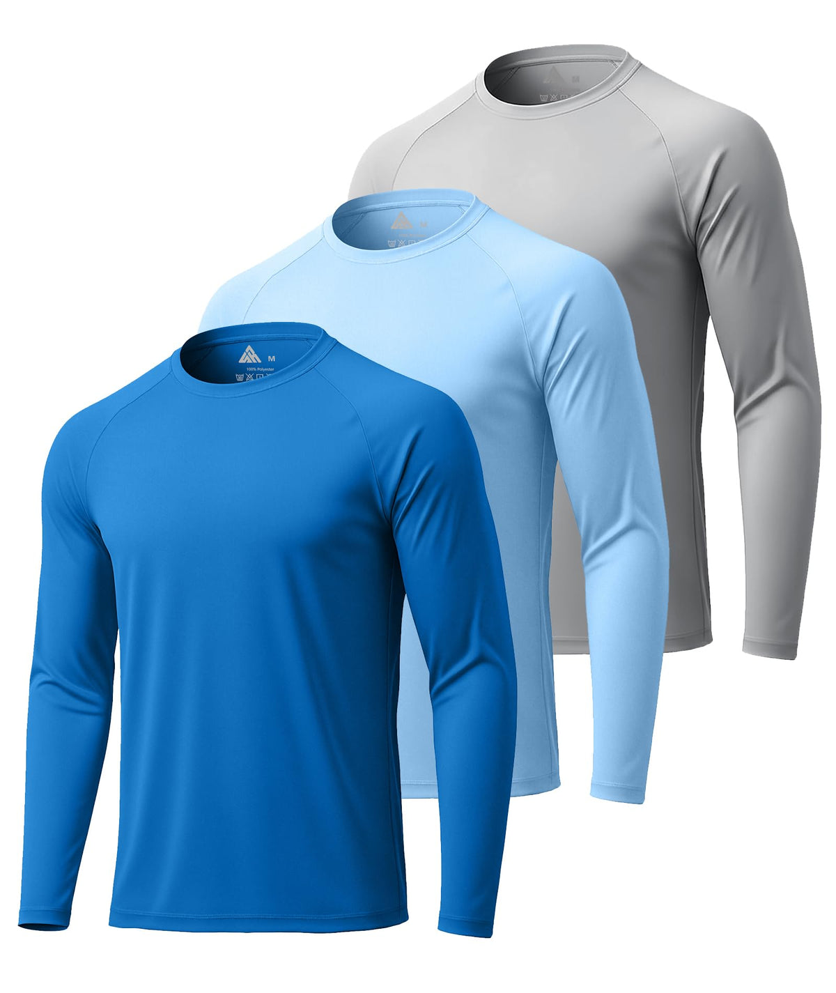 Mens Long Sleeve Tee Shirts Sun Protection Fast Dry