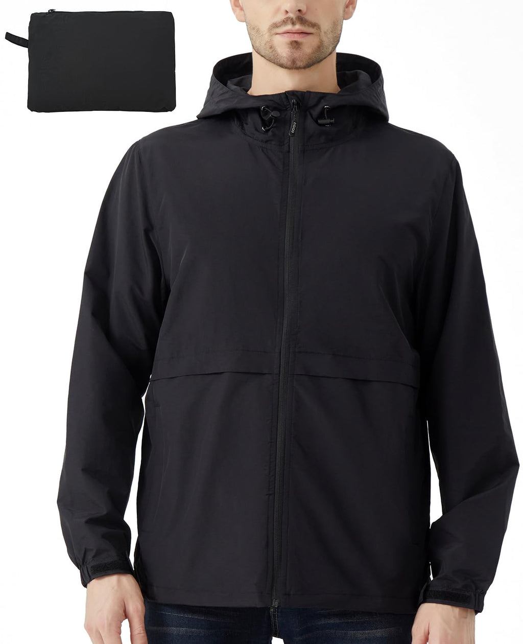 Men’s Packable Hooded Windbreaker