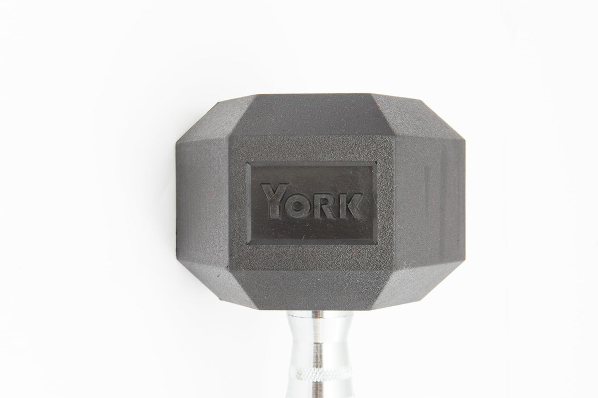 90LB Rubber Hex Dumbbell Set