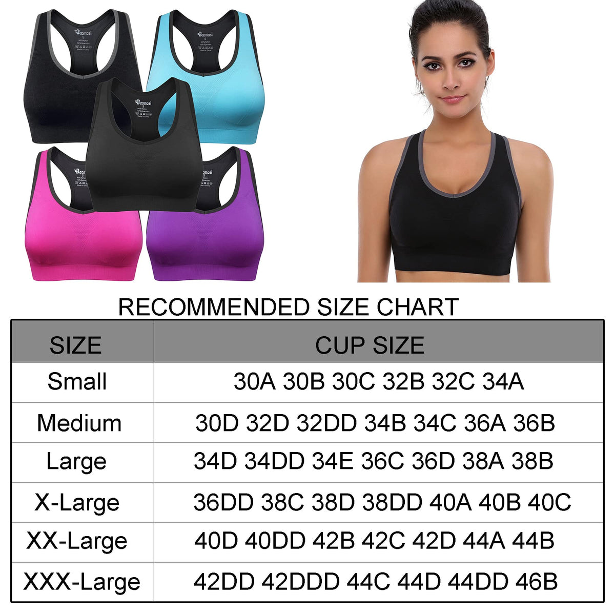 Women's High-Support Racerback Sports Bra