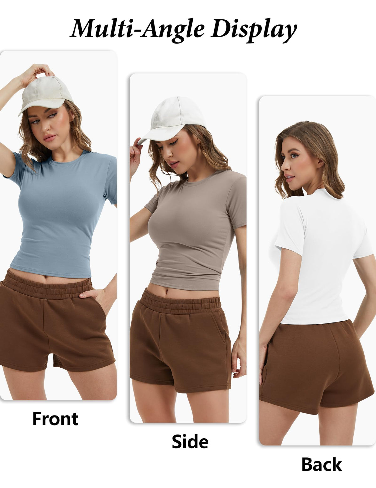 Dalavch 4 Pack Women's Workout Shirts Compression Short Sleeve