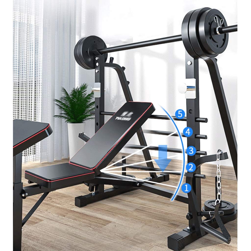 Adjustable Weight Bench & Squat Rack Set