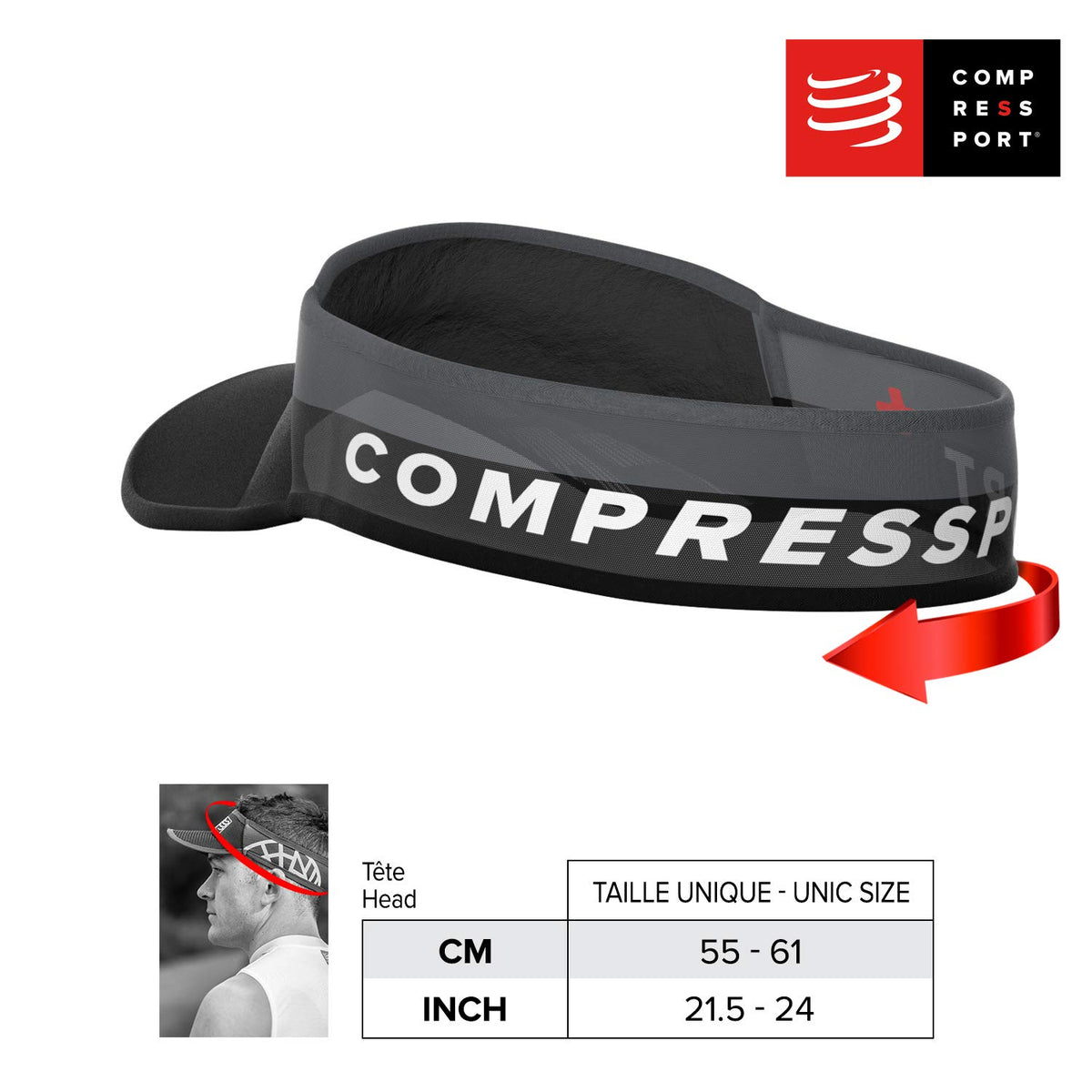 COMPRESSPORT Unisex Visor Ultralight Visera para correr