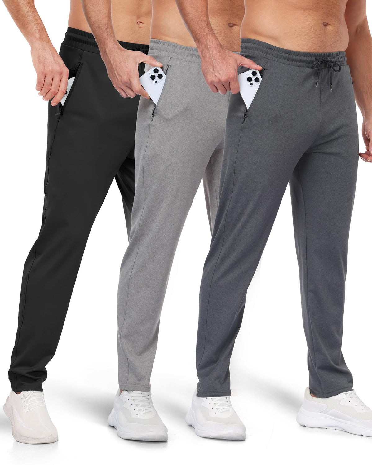 Men’s Zipper Pocket Athletic Joggers