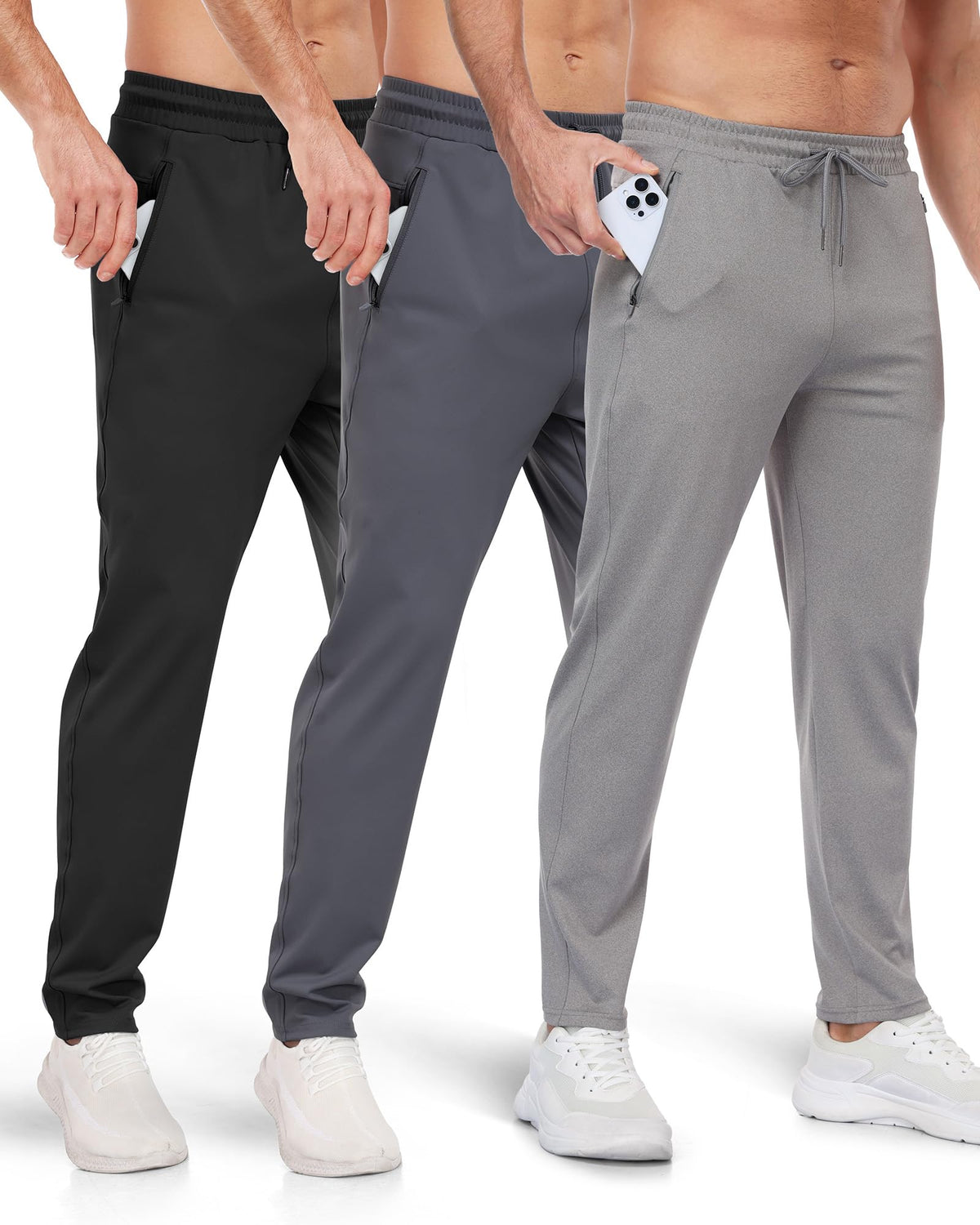 Men’s Zipper Pocket Athletic Joggers