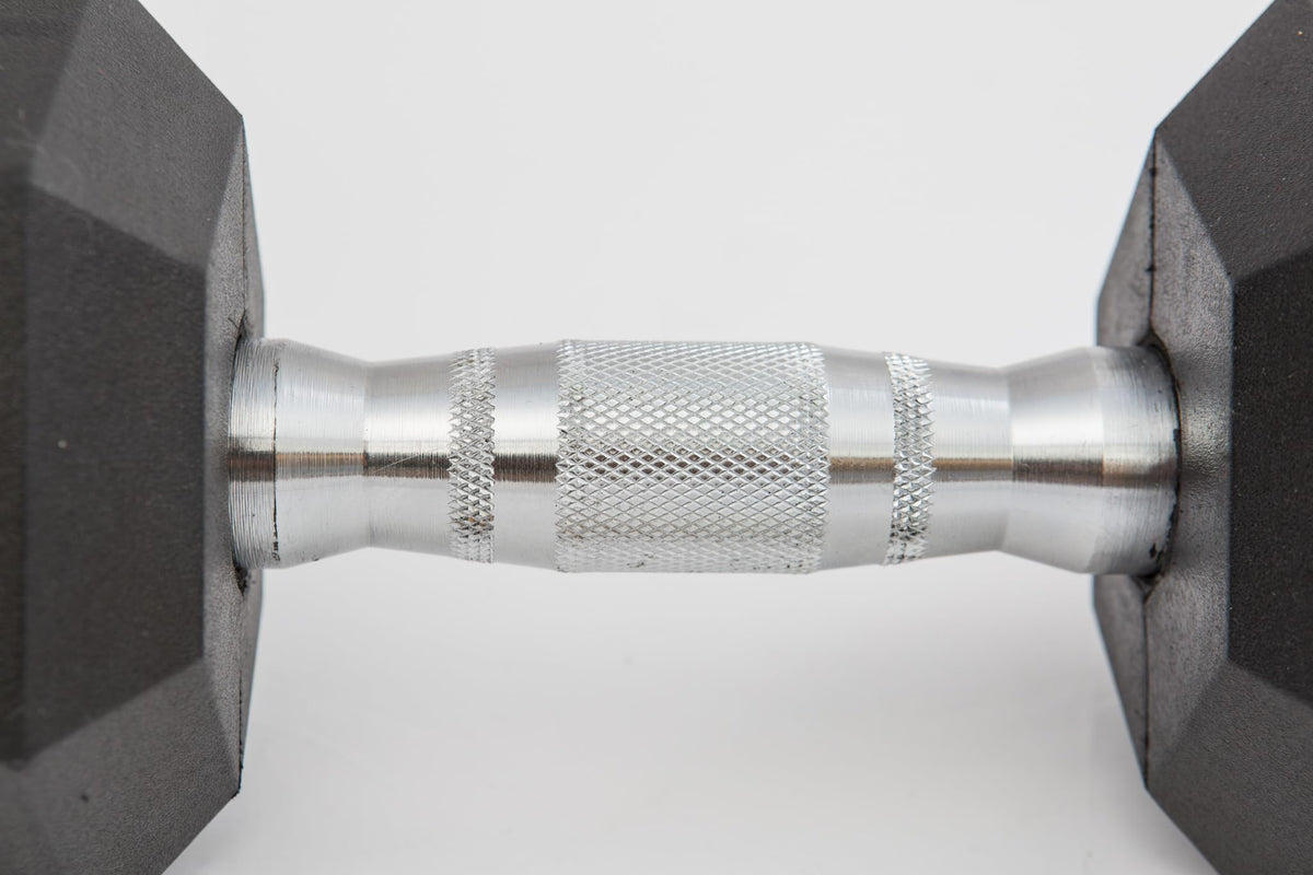 90LB Rubber Hex Dumbbell Set