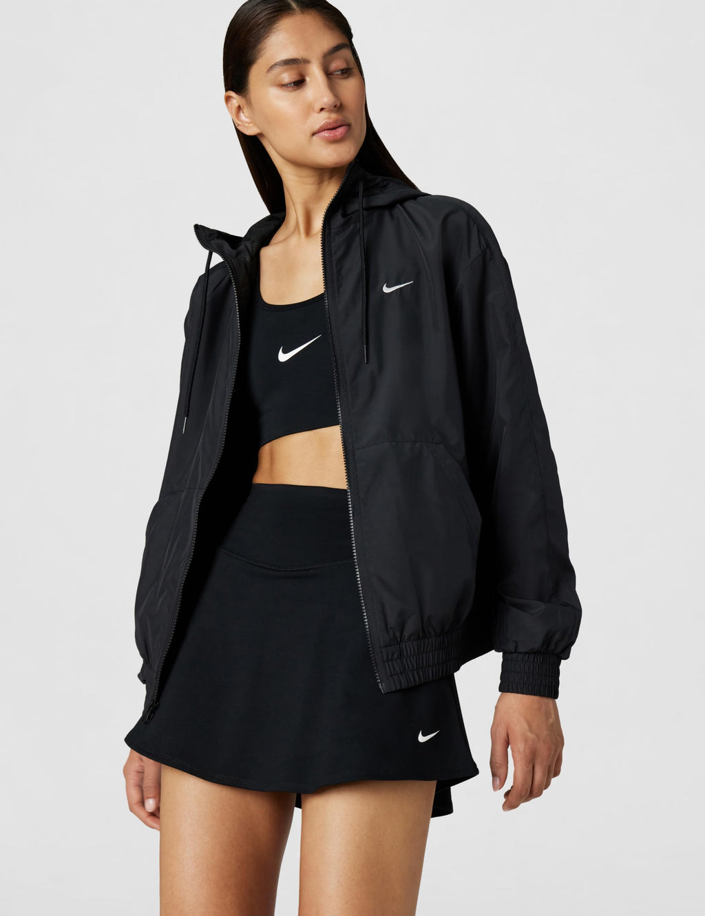 Nike Women's Sportswear Classic Wovens Loose UV Hooded Jacket