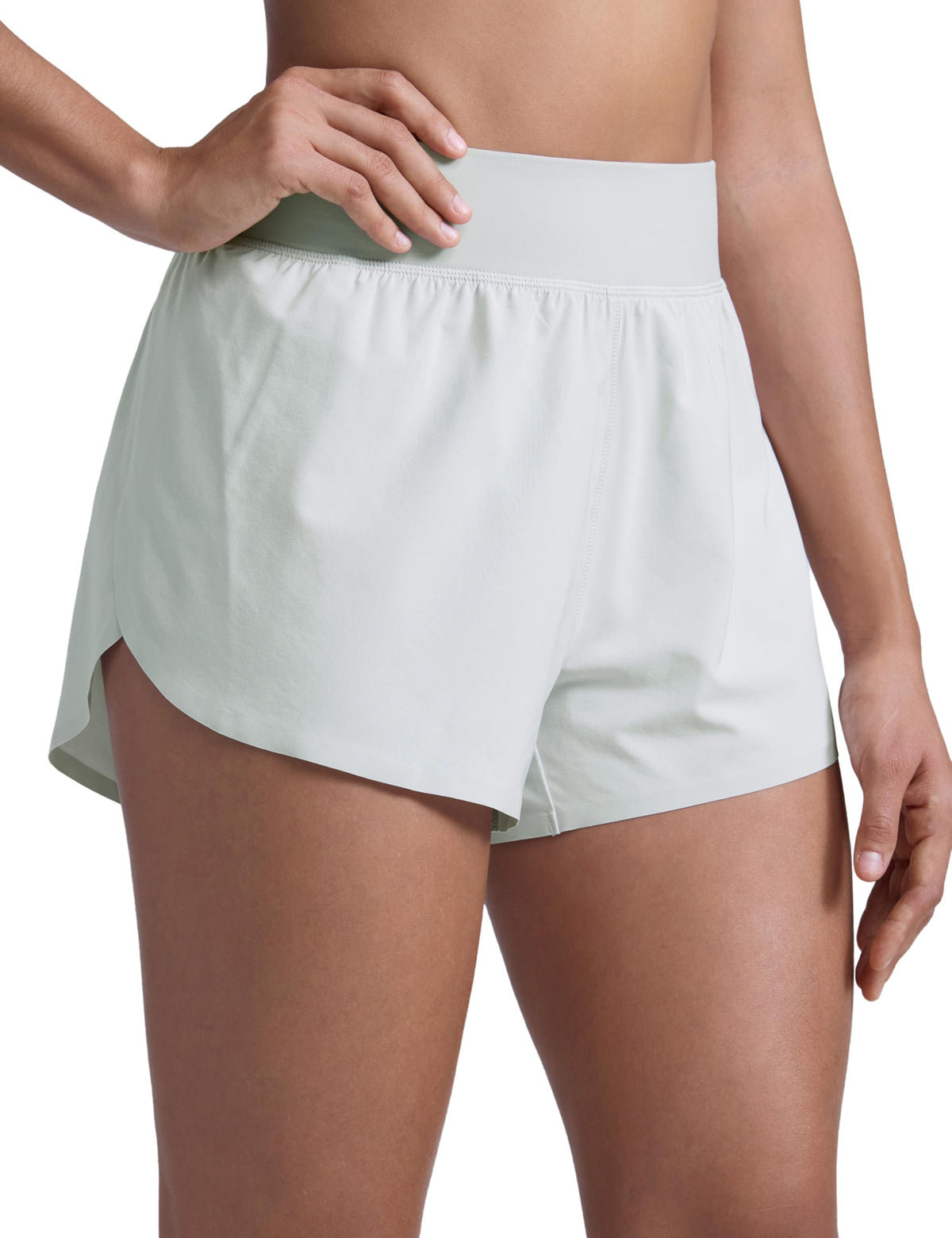 CRZ YOGA High Waisted Split Running Shorts 3"