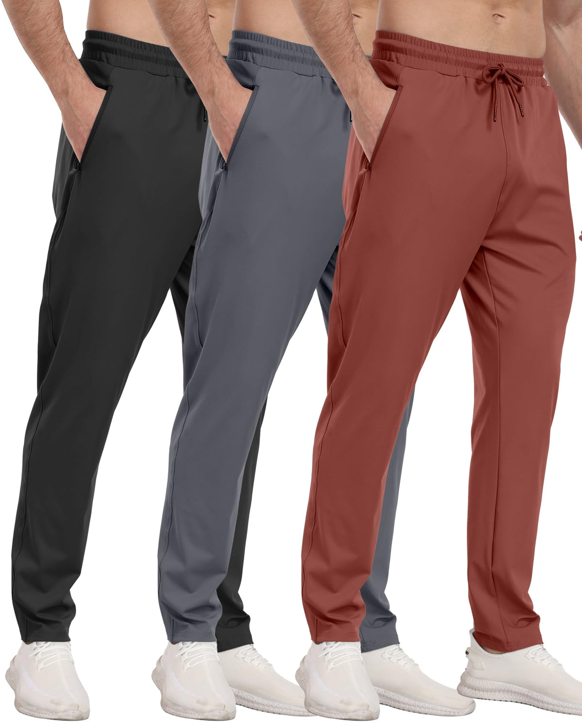 Men’s Zipper Pocket Athletic Joggers