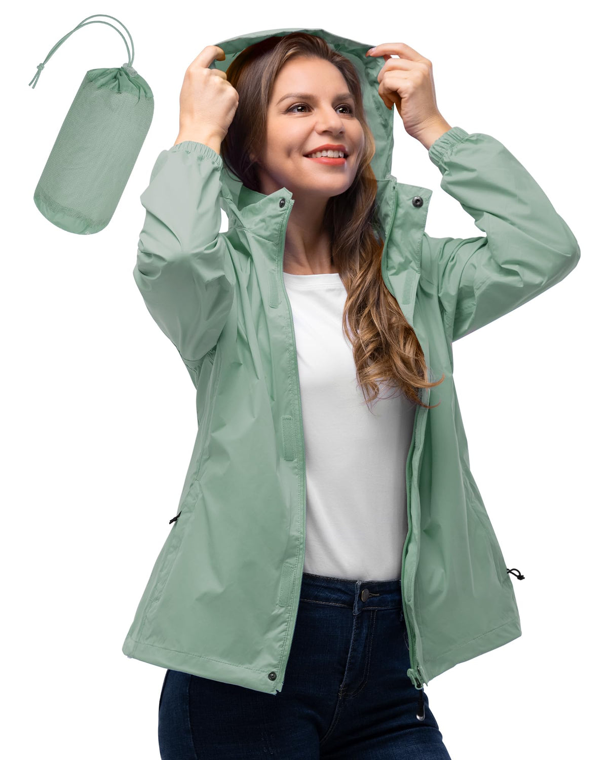 Women’s Packable Waterproof Rain Jacket