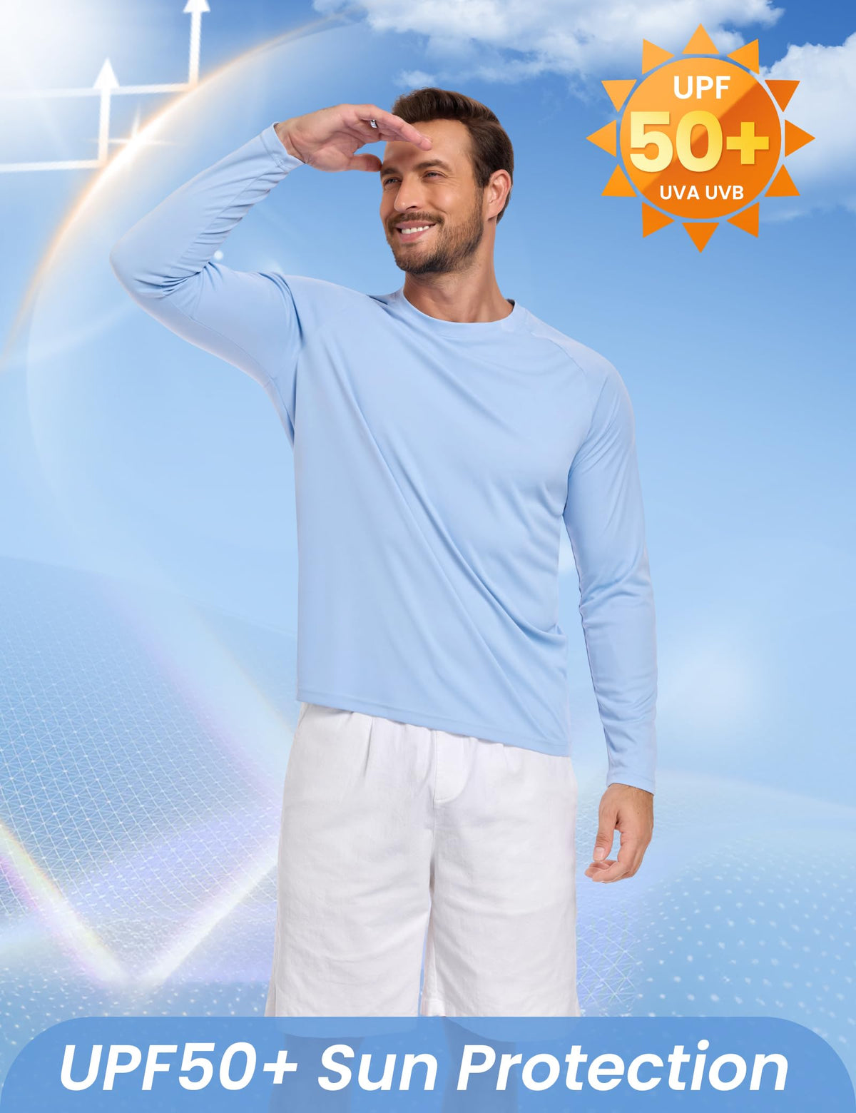 MLYENX 7 Pack Long Sleeve Shirts for Men Sun Protection Quick Dry