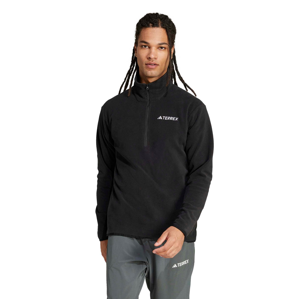 adidas Men's Terrex Multi Essentials Half-zip Fleece Hiking Jacket