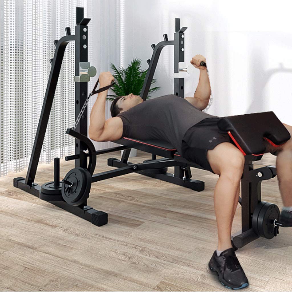 Adjustable Weight Bench & Squat Rack Set