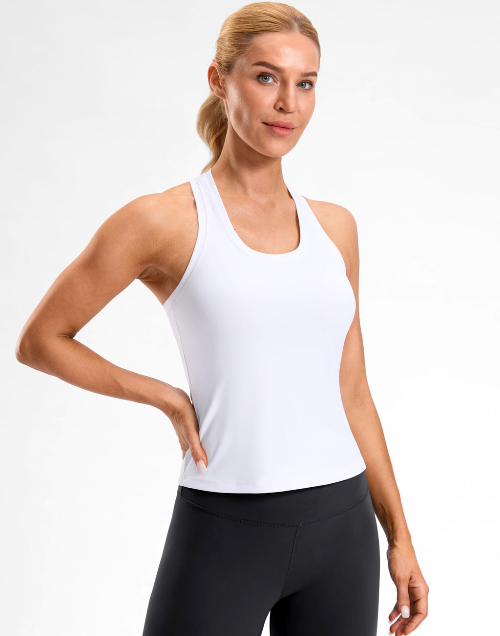 SANTINY Women's Workout Tank Tops Racerback Gym Shirts