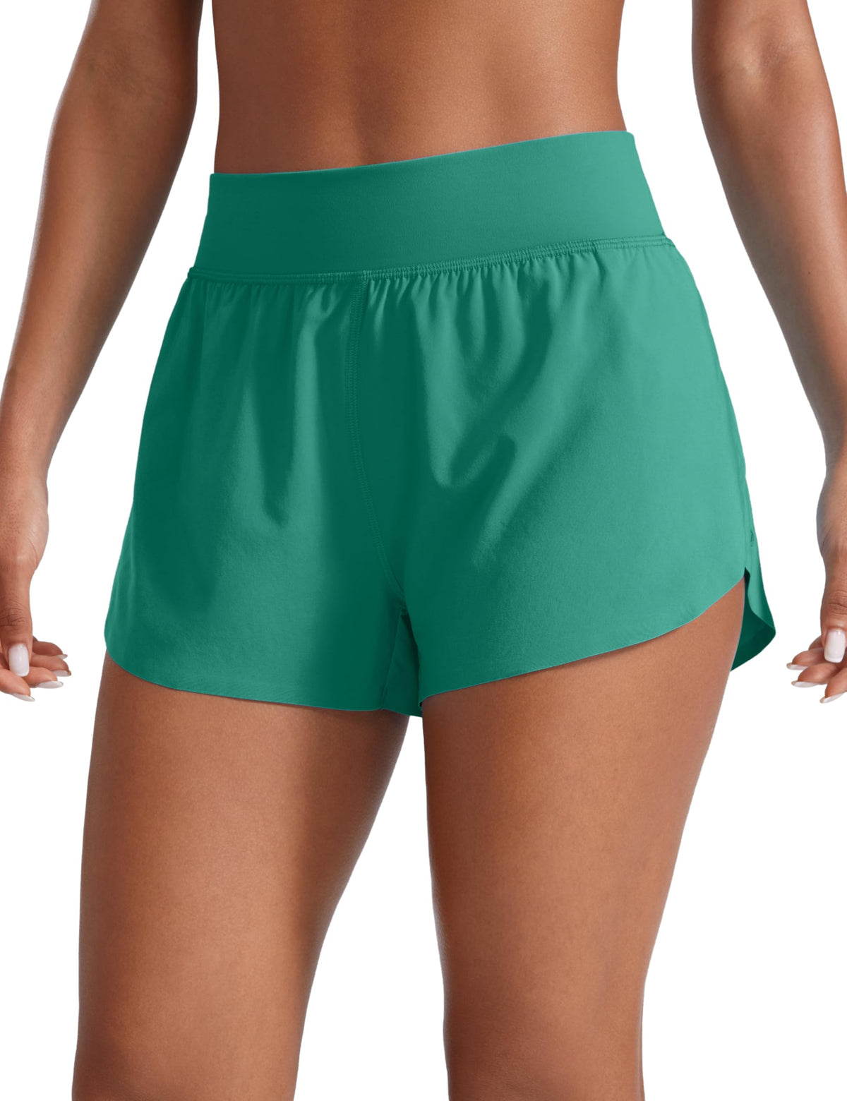 CRZ YOGA High Waisted Split Running Shorts 3"