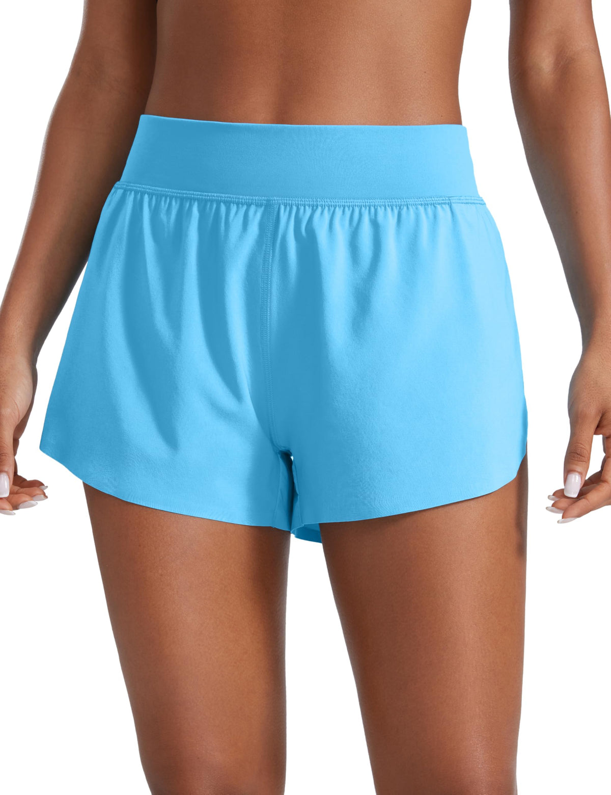 CRZ YOGA High Waisted Split Running Shorts 3"