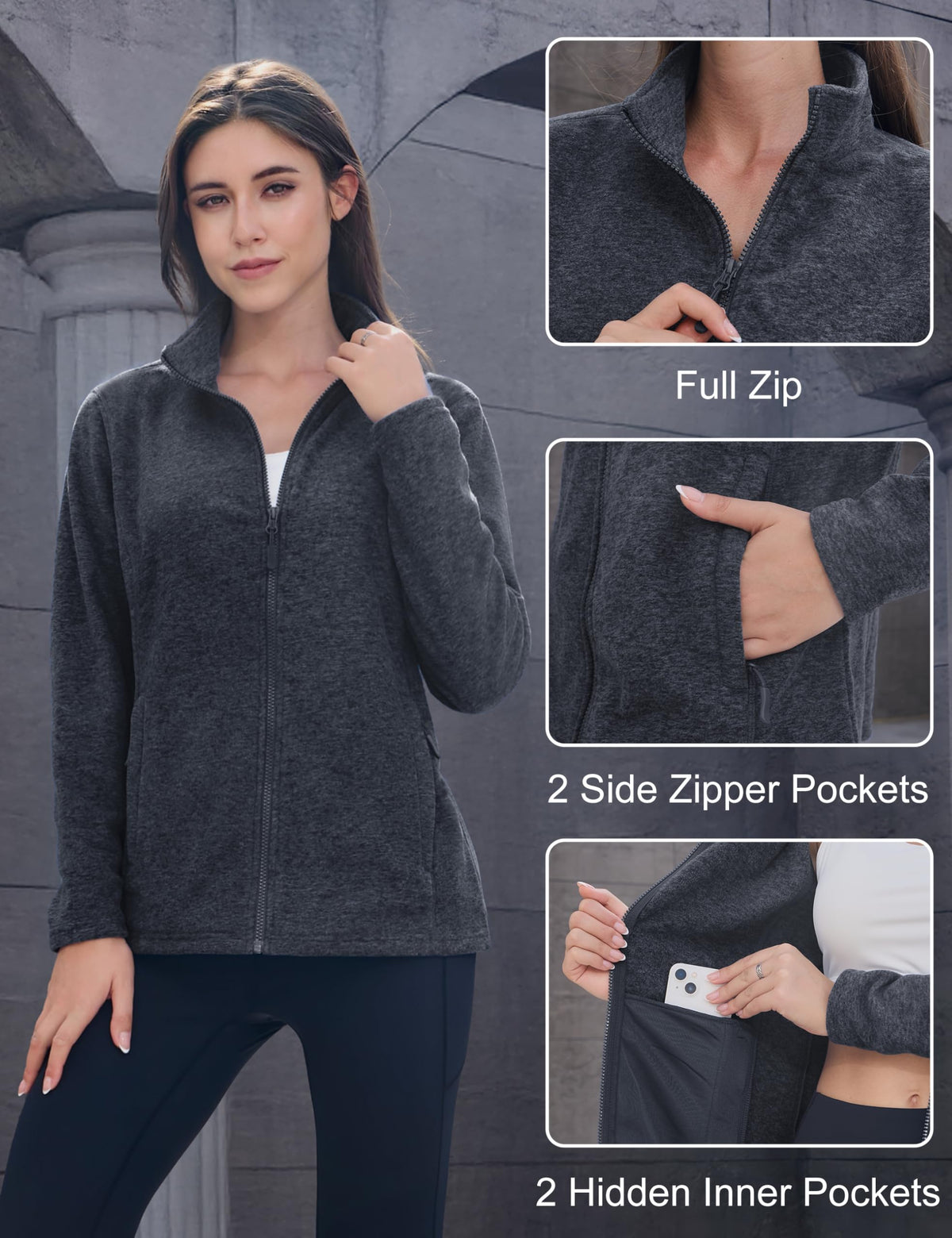 Women’s Lightweight Fleece Zip Jacket
