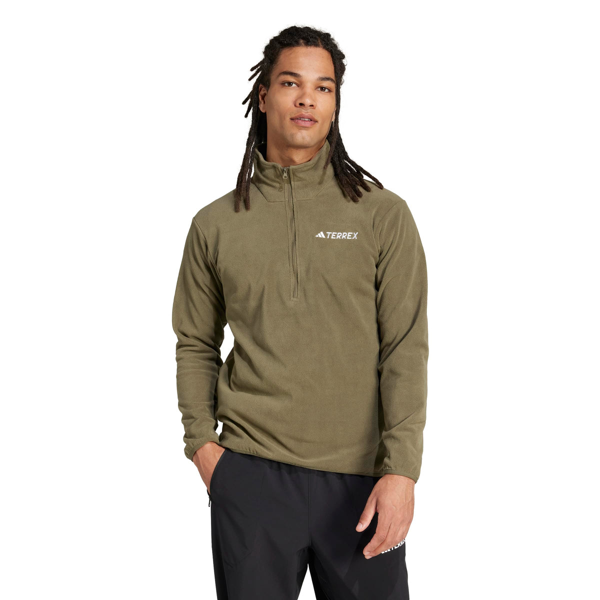 adidas Men's Terrex Multi Essentials Half-zip Fleece Hiking Jacket